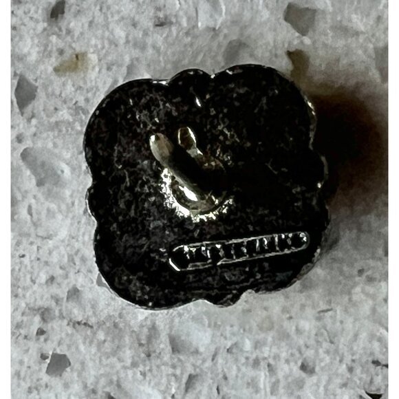 Sterling Silver Tie Tack With Turquoise Stone Floral Design Southwest - Picture 4 of 6